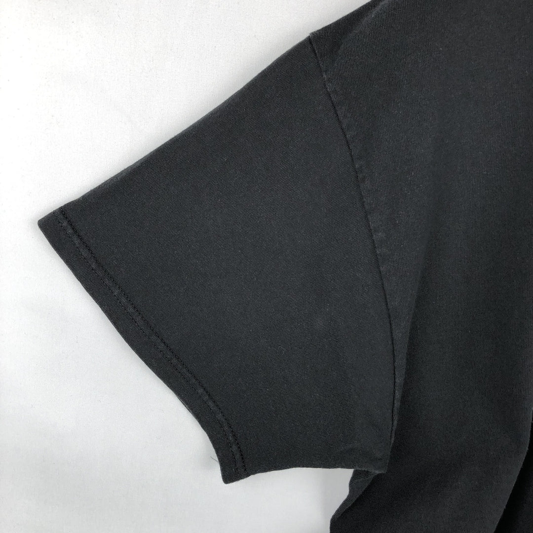 90'S Delta message print T-shirt, men's size L (approx.) cotton black type Vintage Second Hand