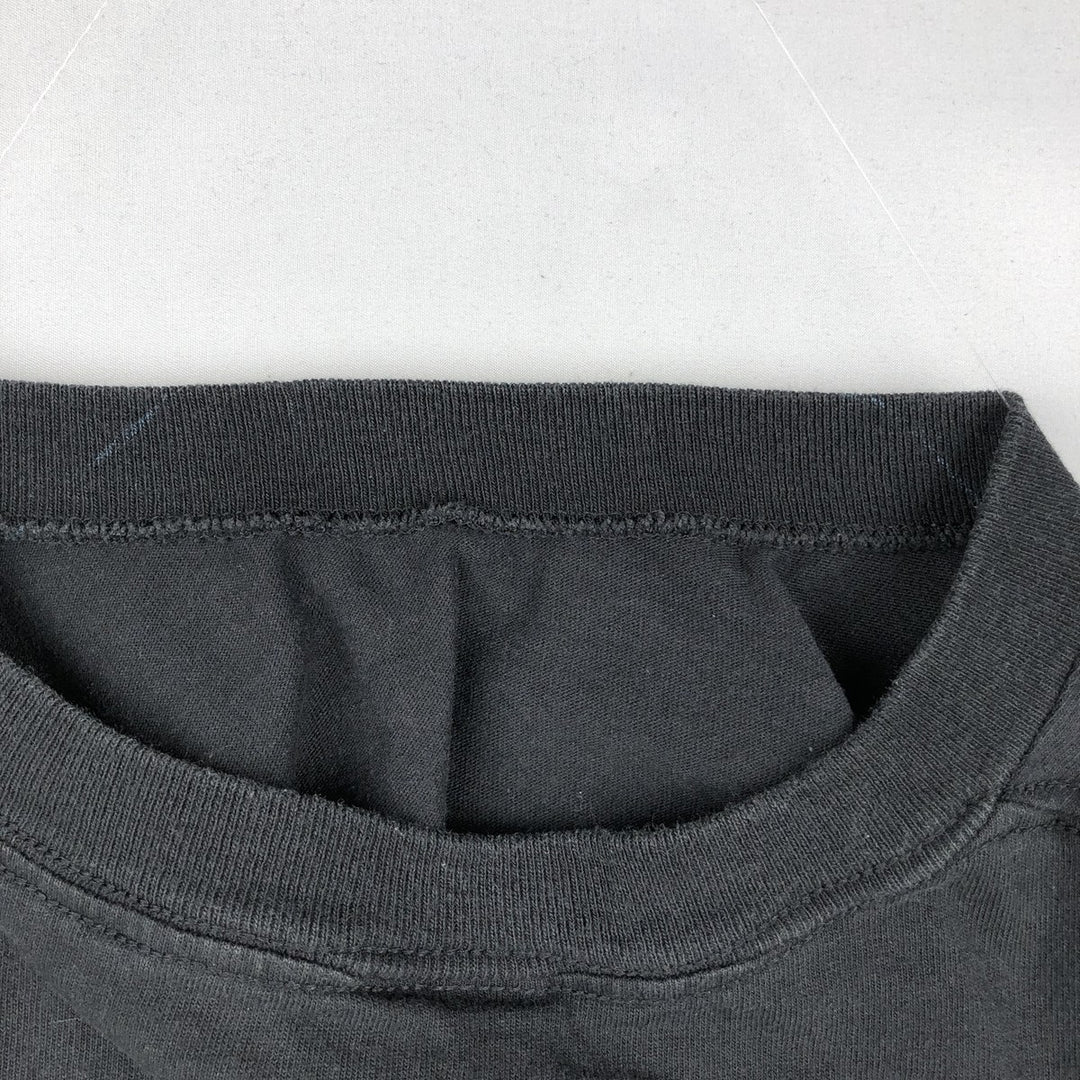 90'S Delta message print T-shirt, men's size L (approx.) cotton black type Vintage Second Hand