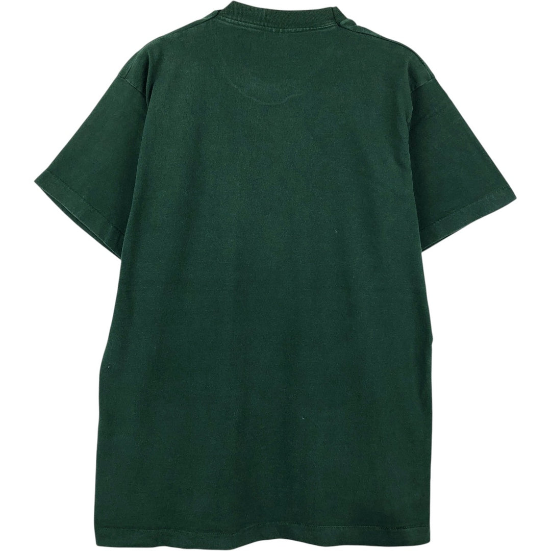 90'S Fruit of the Loom Art T-Shirt, Made in USA, Men's Size L (approx.), Vintage cotton Green type dark green Vintage Second Hand