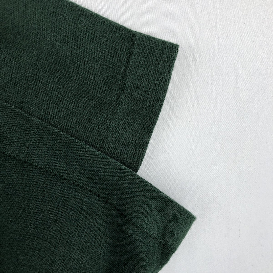90'S Fruit of the Loom Art T-Shirt, Made in USA, Men's Size L (approx.), Vintage cotton Green type dark green Vintage Second Hand