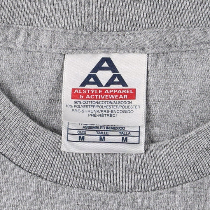 2000'S ALSTYLE Print T-shirt, Men's Size M cotton gray type Vintage Second Hand