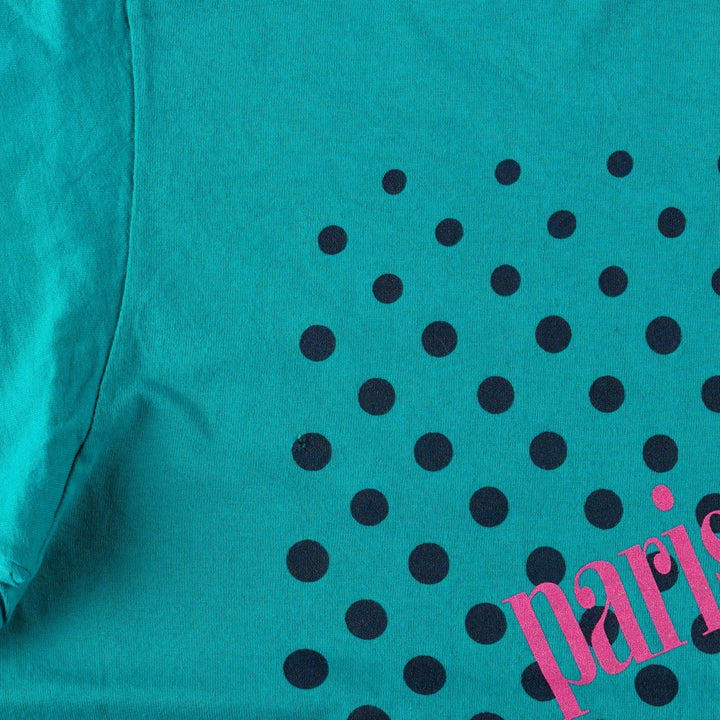 ~90'S Paris Sport Club World Wide Short-Sleeve Logo T-Shirt, Men's XXL equivalent, Vintage cotton Emerald green Vintage Second Hand