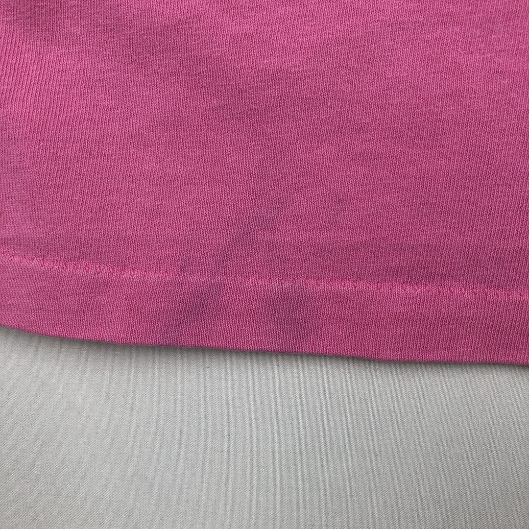 90'S Anvil Printed T-shirt, Made in USA, Men's L size, Vintage cotton pink type Vintage Second Hand