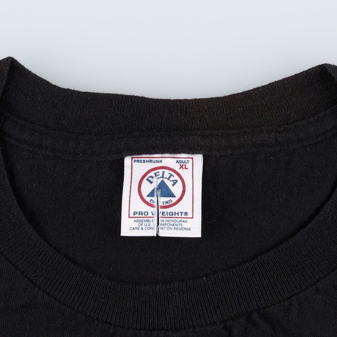 2000'S Delta Pro Weight Alcatraz Federal Penitentiary Parody Print T-Shirt (Men's XL equivalent) cotton black type Vintage Second Hand