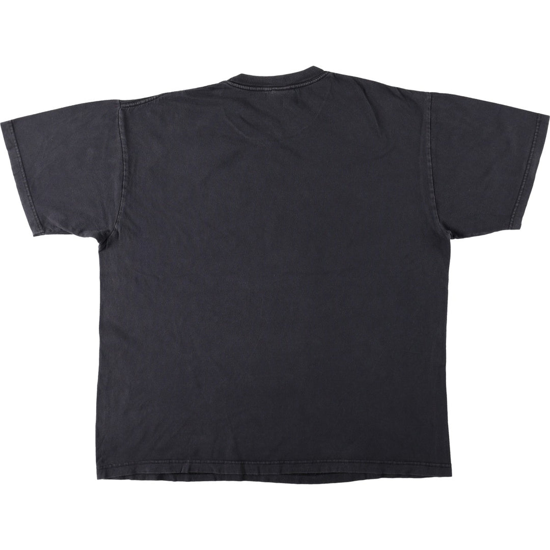 US T'S HEAVY WEIGHT Printed T-Shirt, Men's XL (approx.) cotton black type Vintage Second Hand