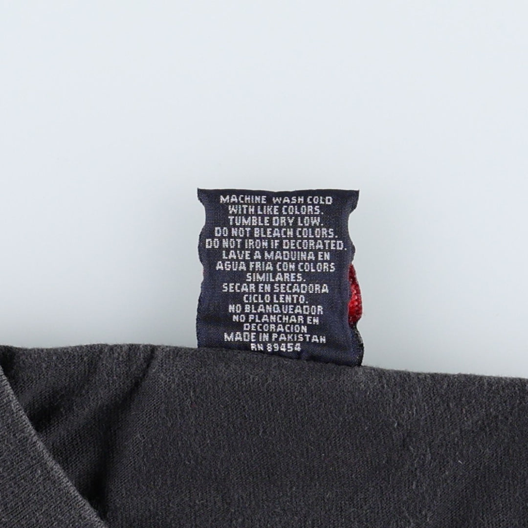 US T'S HEAVY WEIGHT Printed T-Shirt, Men's XL (approx.) cotton black type Vintage Second Hand