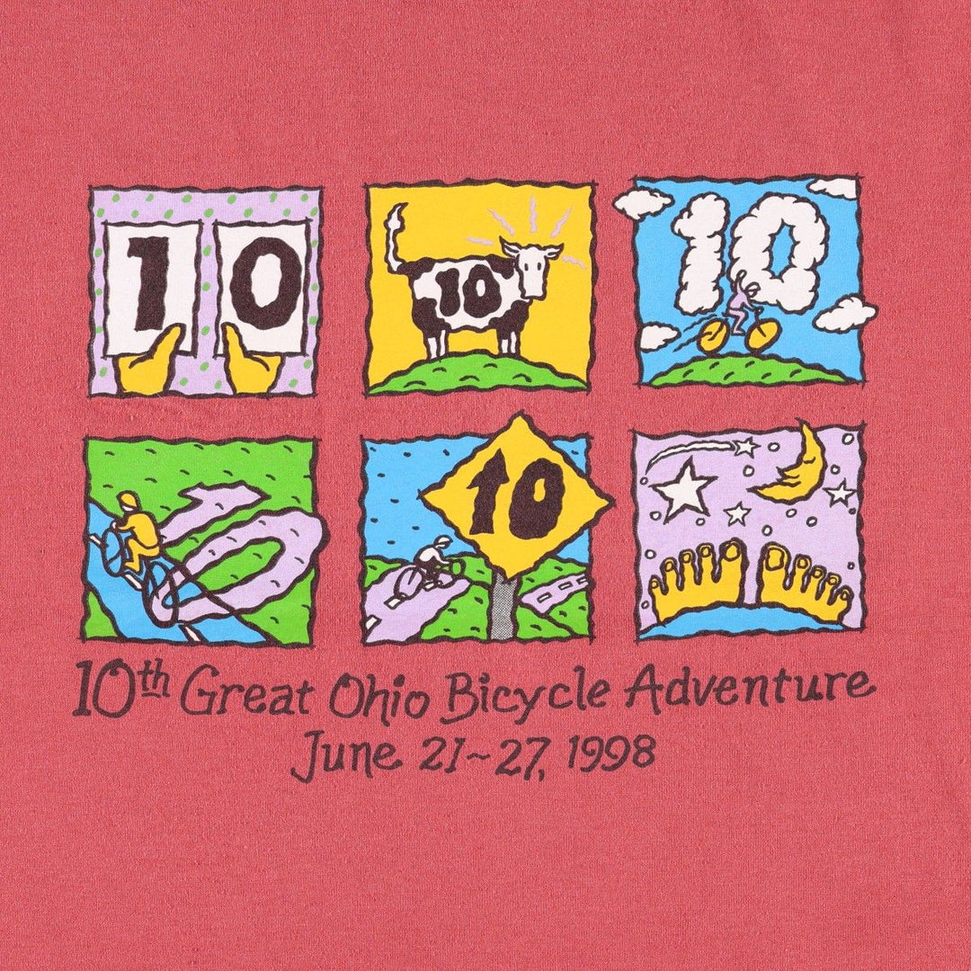 90'S Fruit of the Loom Best Printed T-shirt, Men's, Size L, Vintage cotton red type Vintage Second Hand