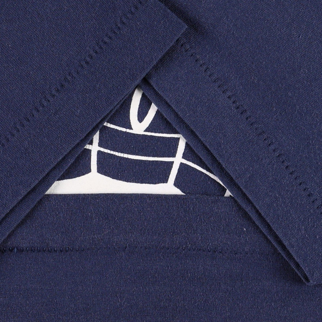 90'S Screen Stars Best Printed T-Shirt, Made in USA, Men's XL, Vintage cotton navy blue type Vintage Second Hand