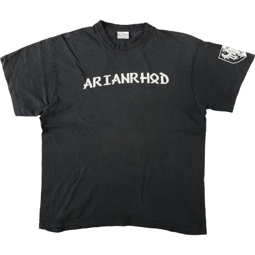 Celtic mythology print T-shirt, men's size XL (approx.) unclear black type Vintage Second Hand