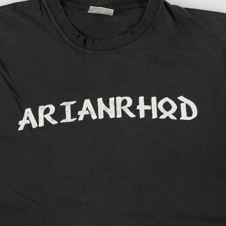 Celtic mythology print T-shirt, men's size XL (approx.) unclear black type Vintage Second Hand