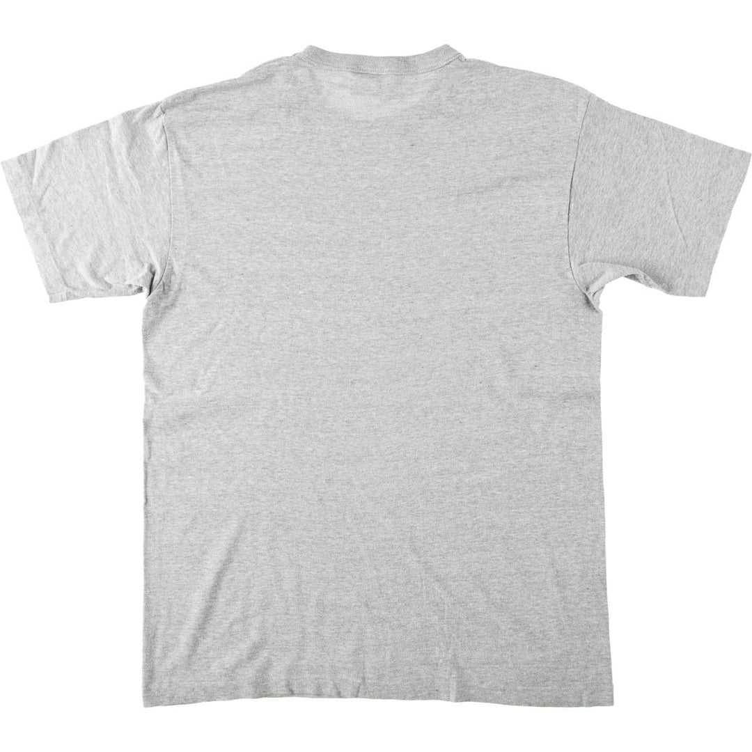 1980'S Hanes Poly-Cotton Blue Tag Souvenir T-Shirt, Made in USA, Men's Size L (approx.), Vintage cotton gray type Vintage Second Hand