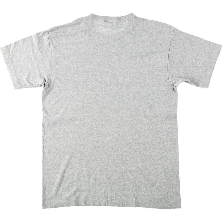 1980'S Hanes Poly-Cotton Blue Tag Souvenir T-Shirt, Made in USA, Men's Size L (approx.), Vintage cotton gray type Vintage Second Hand
