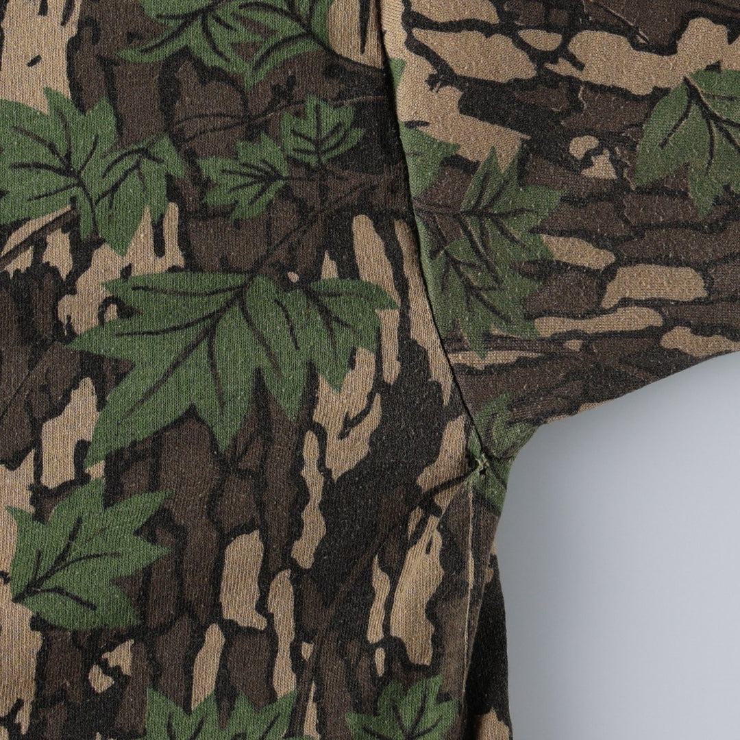 ~90'S Real Tree Camo Pocket T-Shirt, Men's Size L (Equivalent), Vintage unclear Khaki type Vintage Second Hand