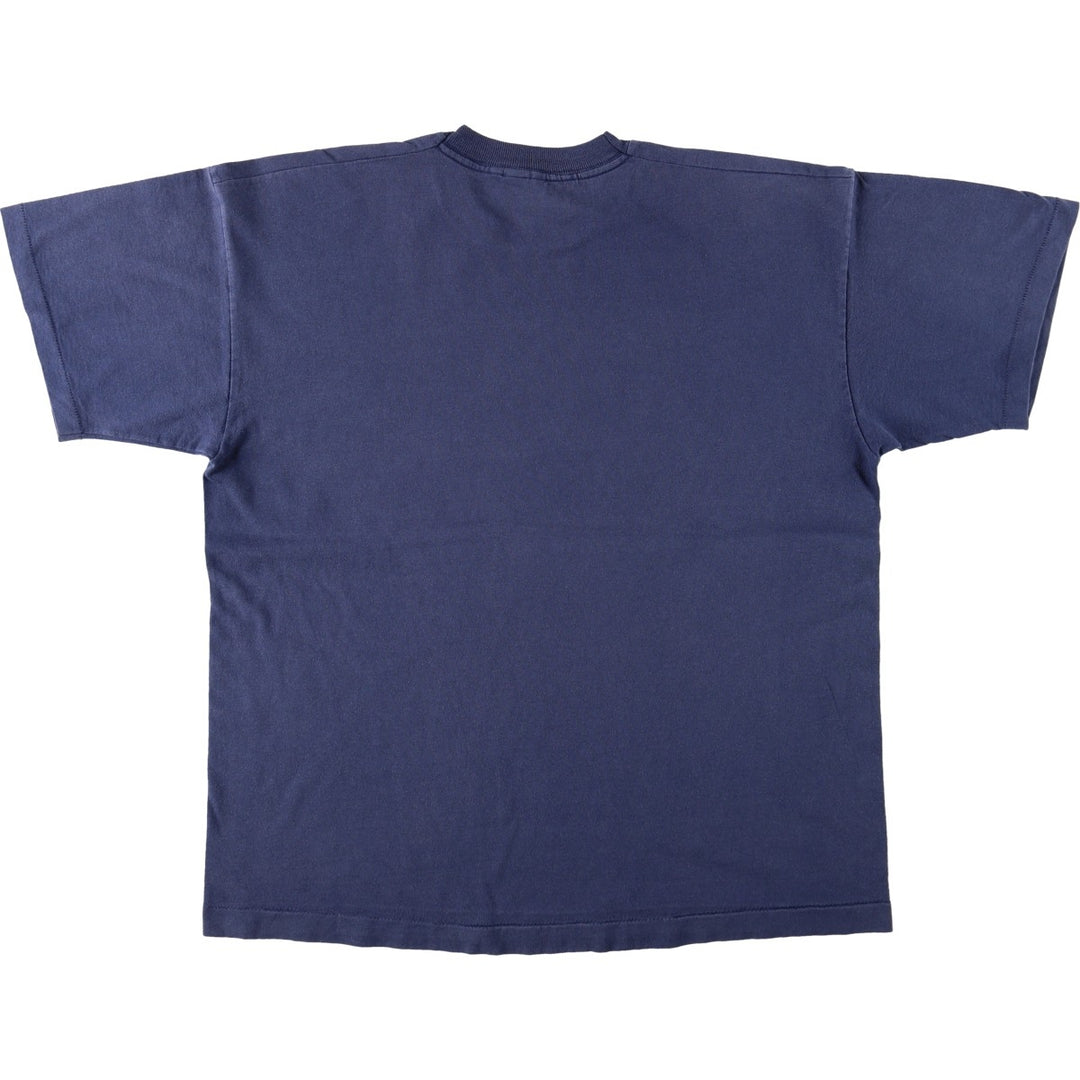 ~90'S Screen Stars by Fruit of the Room Print T-Shirt, Men's XL equivalent, Vintage cotton navy blue type Vintage Second Hand