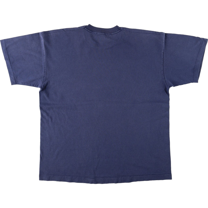 ~90'S Screen Stars by Fruit of the Room Print T-Shirt, Men's XL equivalent, Vintage cotton navy blue type Vintage Second Hand