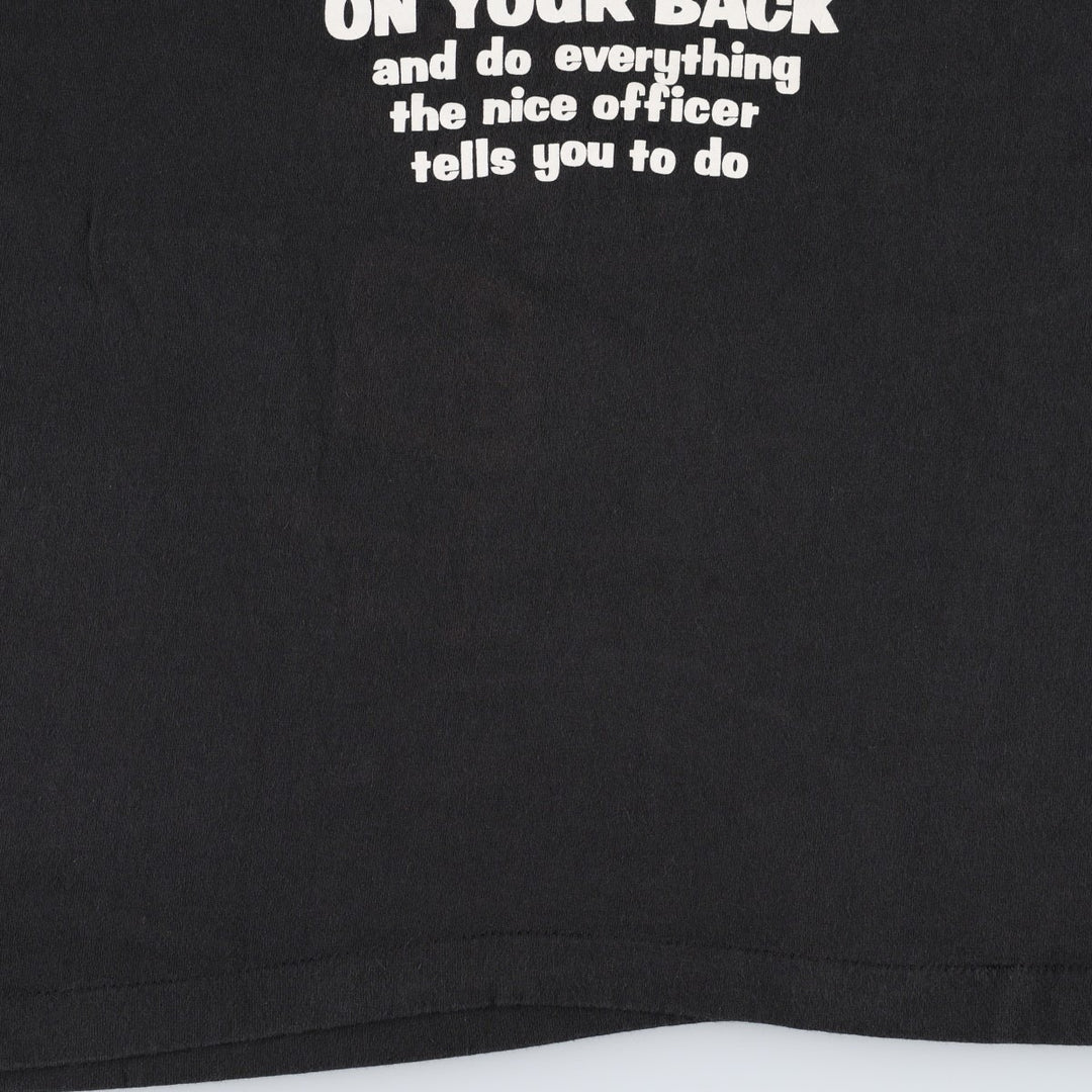 ~90'S Anvil Print T-Shirt, Made in USA, Men's Size L (Equivalent), Vintage cotton black type Vintage Second Hand