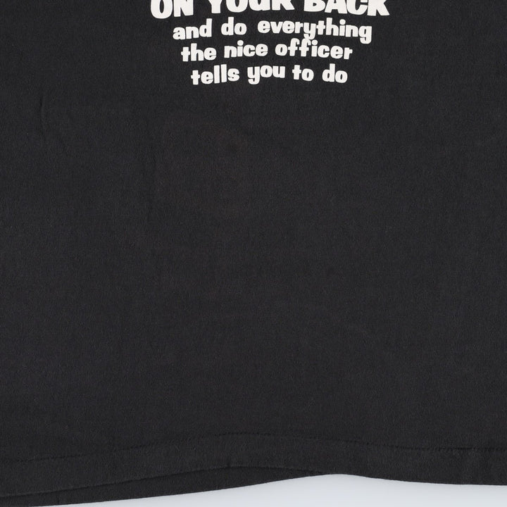 ~90'S Anvil Print T-Shirt, Made in USA, Men's Size L (Equivalent), Vintage cotton black type Vintage Second Hand