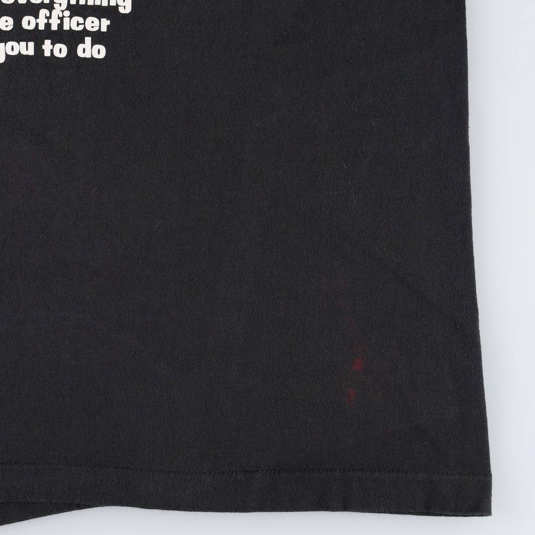 ~90'S Anvil Print T-Shirt, Made in USA, Men's Size L (Equivalent), Vintage cotton black type Vintage Second Hand