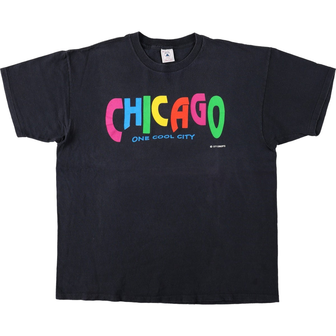 ~90'S Delta Print T-Shirt, Made in USA, Men's XL equivalent, Vintage cotton black type Vintage Second Hand