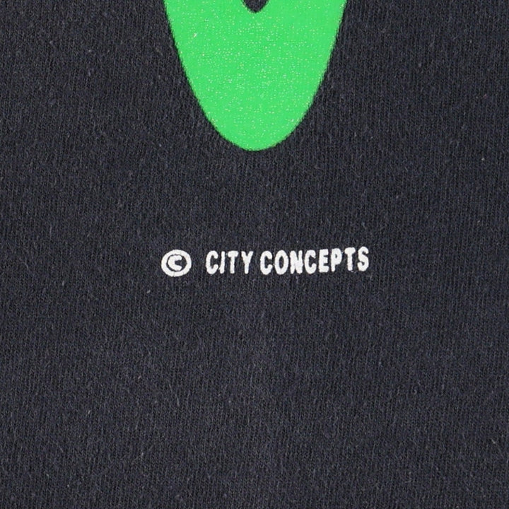 ~90'S Delta Print T-Shirt, Made in USA, Men's XL equivalent, Vintage cotton black type Vintage Second Hand