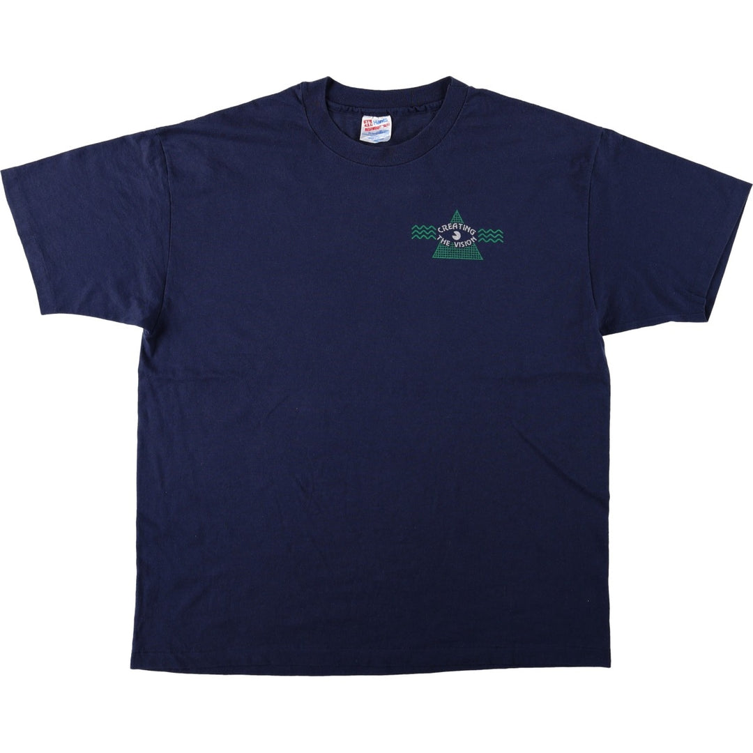 90'S Hanes HEAVYWEIGHT 50 cotton navy blue type Vintage Second Hand