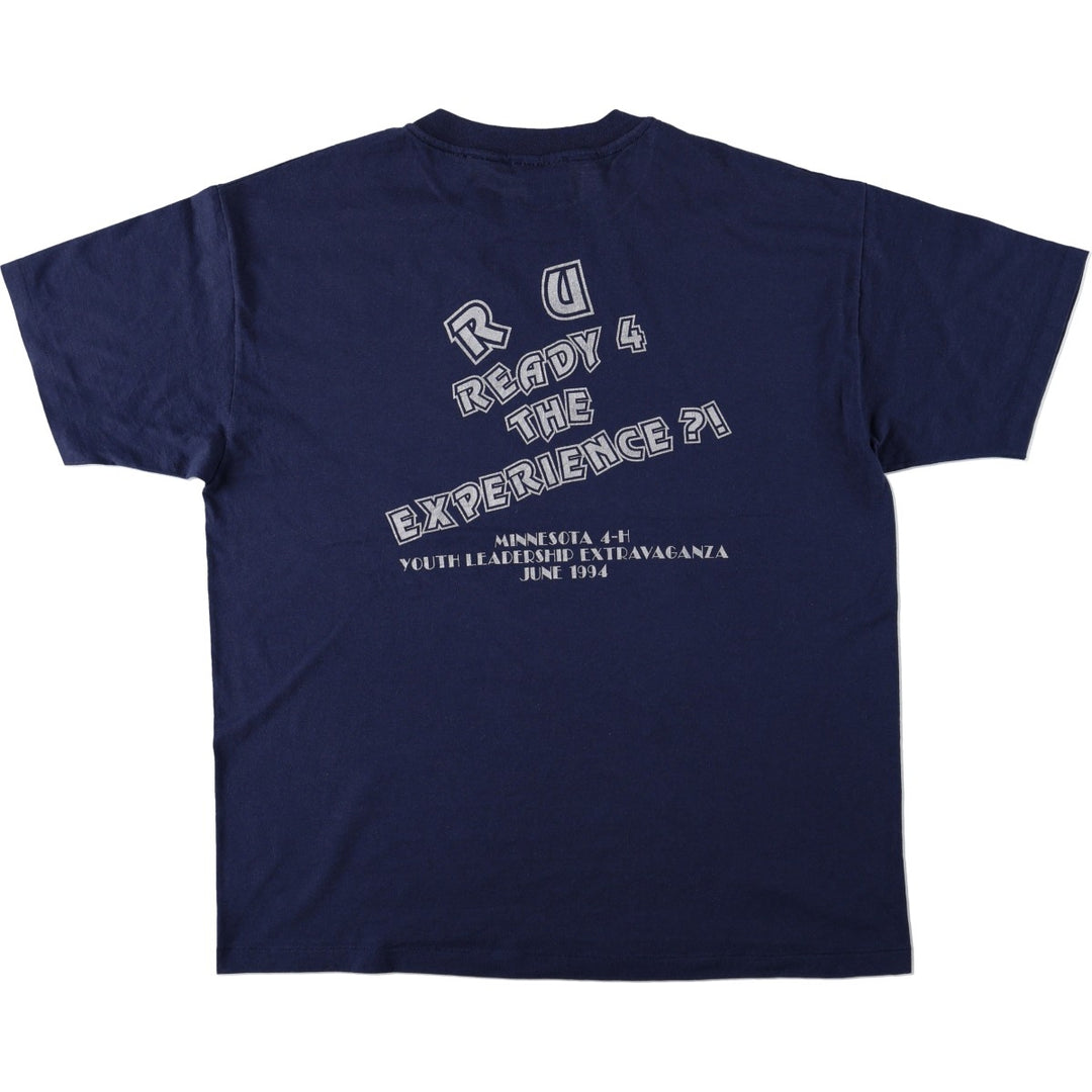 90'S Hanes HEAVYWEIGHT 50 cotton navy blue type Vintage Second Hand