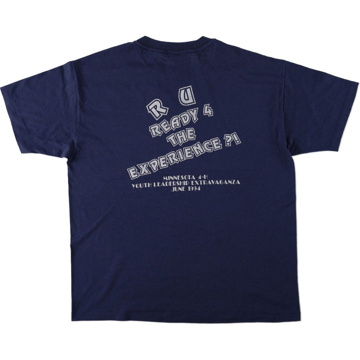 90'S Hanes HEAVYWEIGHT 50 cotton navy blue type Vintage Second Hand