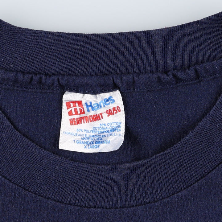 90'S Hanes HEAVYWEIGHT 50 cotton navy blue type Vintage Second Hand