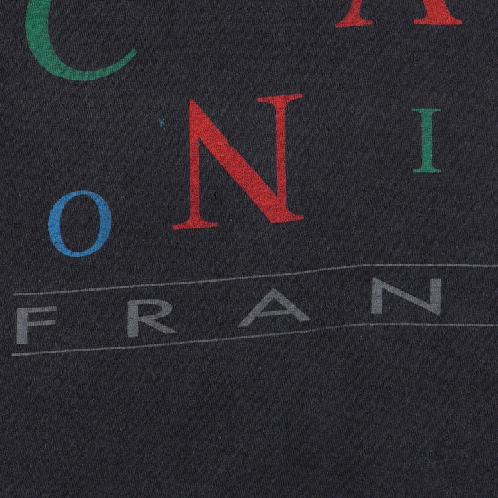 ~90'S Vintage Printed T-shirt, Men's S size unclear black type Vintage Second Hand