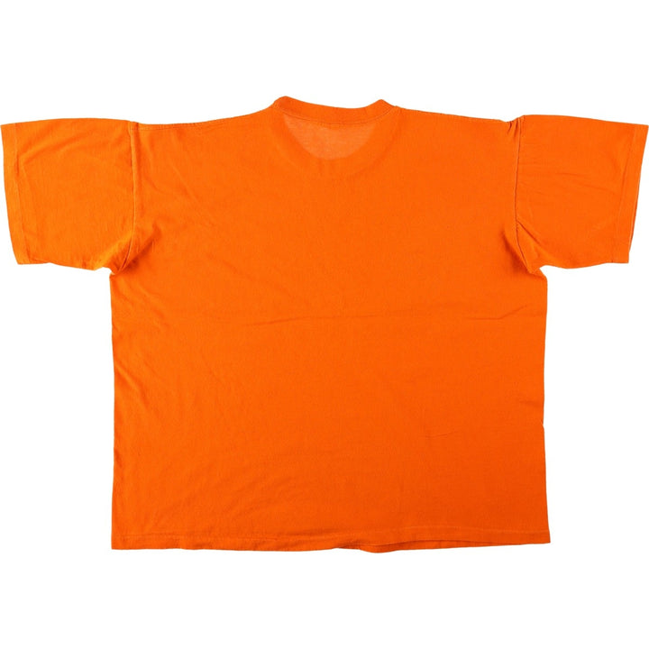~90'S Printed T-Shirt, Made in USA, Men's XL equivalent, Vintage polyester orange type Vintage Second Hand