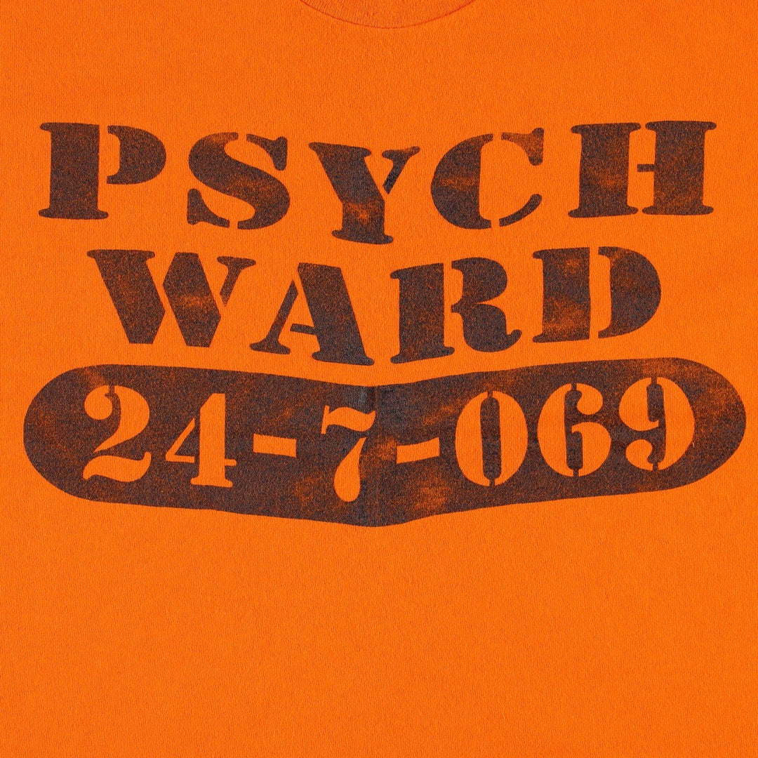 ~90'S Printed T-Shirt, Made in USA, Men's XL equivalent, Vintage polyester orange type Vintage Second Hand