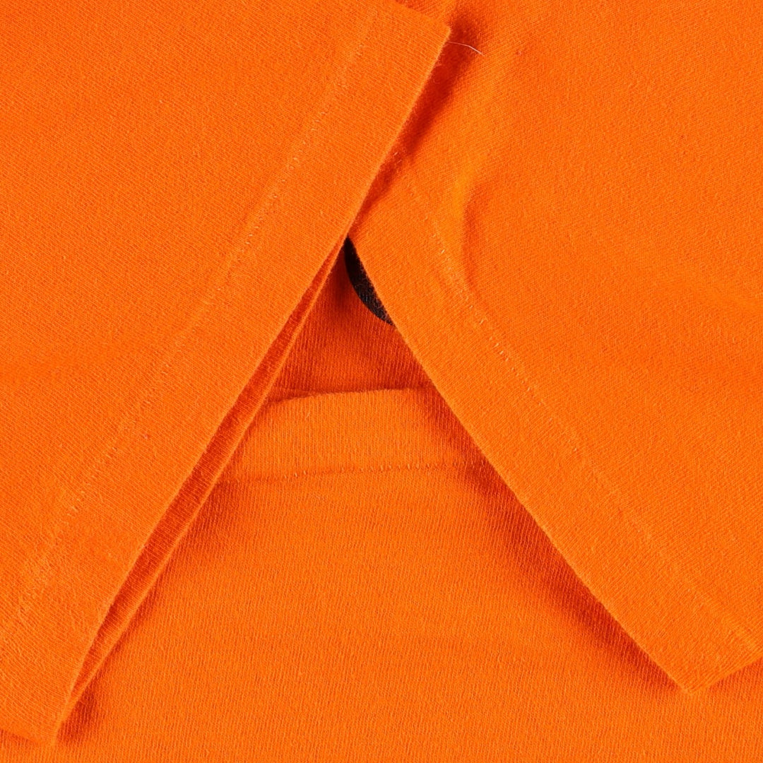 ~90'S Printed T-Shirt, Made in USA, Men's XL equivalent, Vintage polyester orange type Vintage Second Hand