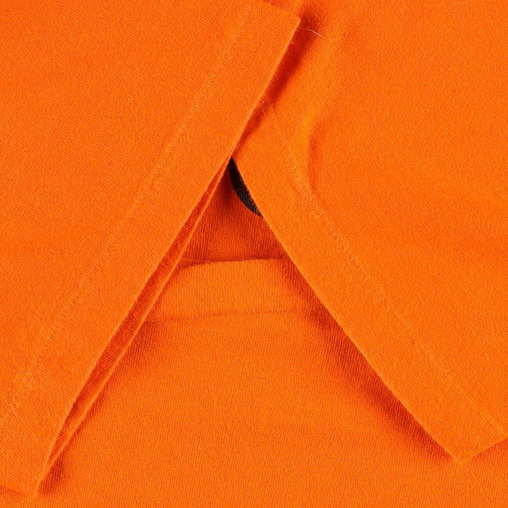 ~90'S Printed T-Shirt, Made in USA, Men's XL equivalent, Vintage polyester orange type Vintage Second Hand