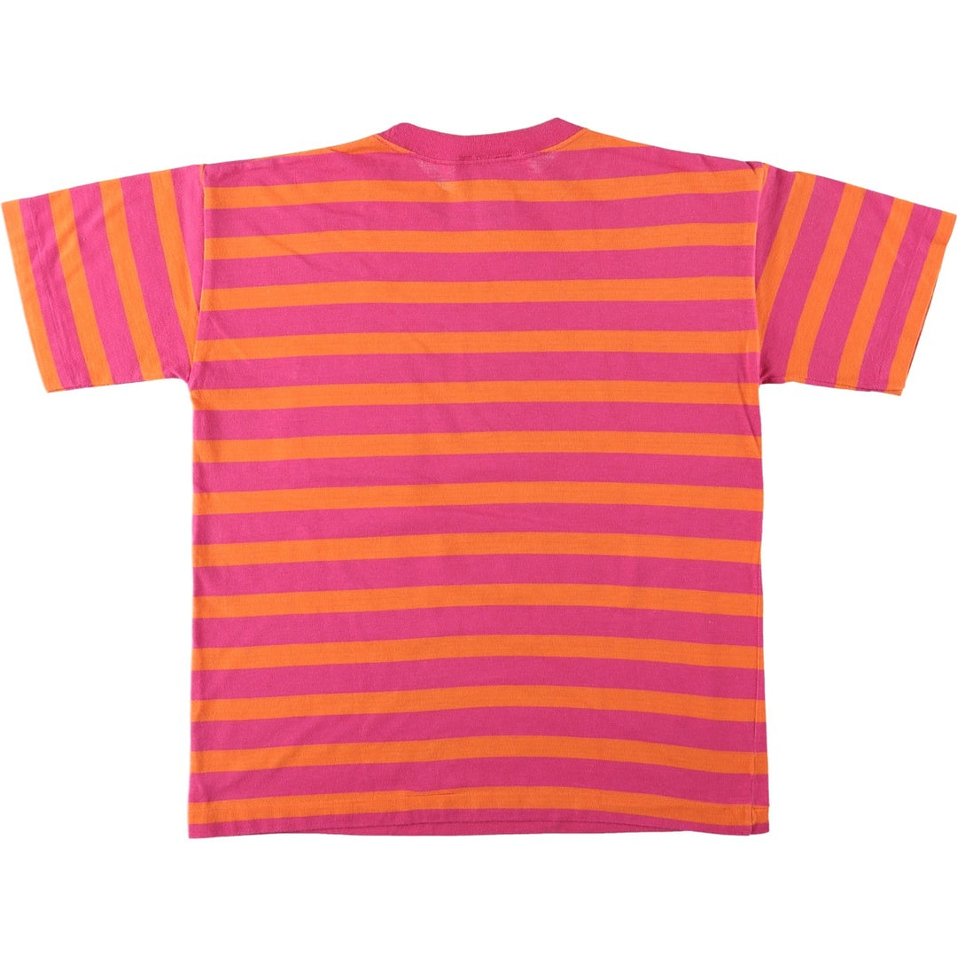 Vintage CLASS 955 striped T-shirt from the 80s-90s, equivalent to men's size M. polyester orange type Vintage Second Hand