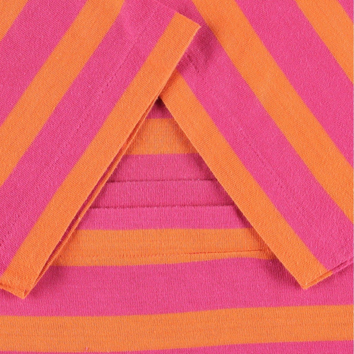 Vintage CLASS 955 striped T-shirt from the 80s-90s, equivalent to men's size M. polyester orange type Vintage Second Hand