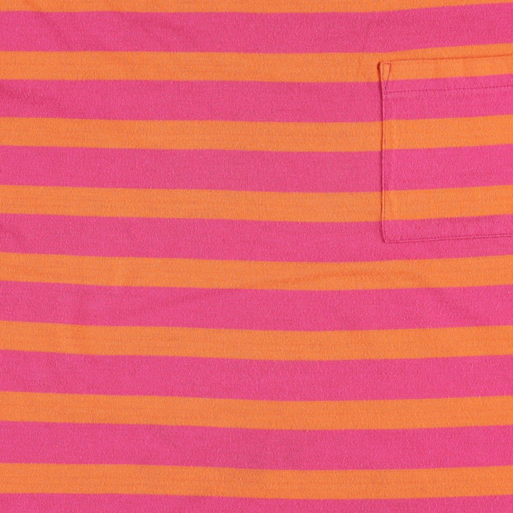 Vintage CLASS 955 striped T-shirt from the 80s-90s, equivalent to men's size M. polyester orange type Vintage Second Hand