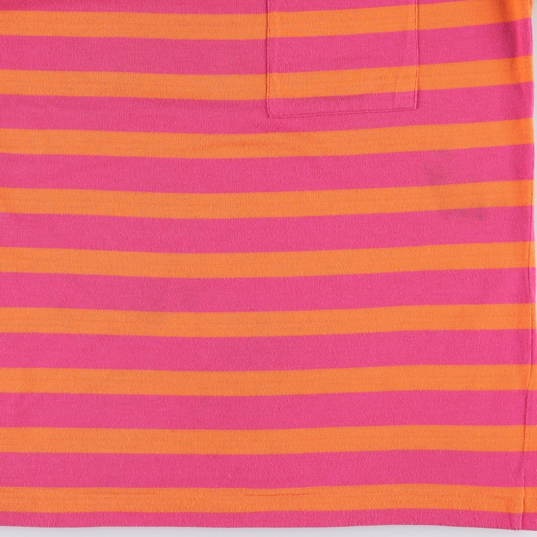 Vintage CLASS 955 striped T-shirt from the 80s-90s, equivalent to men's size M. polyester orange type Vintage Second Hand