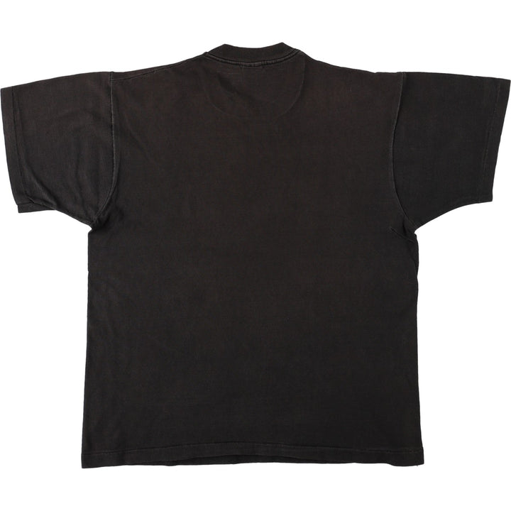 90'S Fruit of the Loom printed T-shirt, made in the USA, men's size L, vintage cotton black type Vintage Second Hand