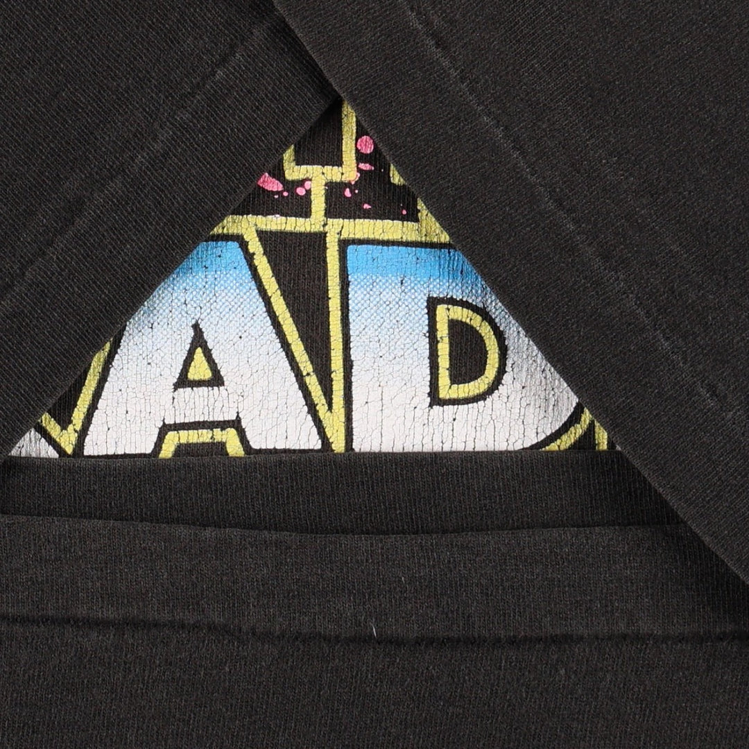 90'S Fruit of the Loom printed T-shirt, made in the USA, men's size L, vintage cotton black type Vintage Second Hand