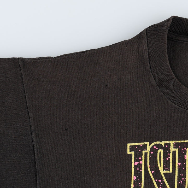 90'S Fruit of the Loom printed T-shirt, made in the USA, men's size L, vintage cotton black type Vintage Second Hand