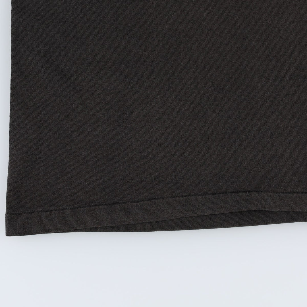90'S Fruit of the Loom printed T-shirt, made in the USA, men's size L, vintage cotton black type Vintage Second Hand