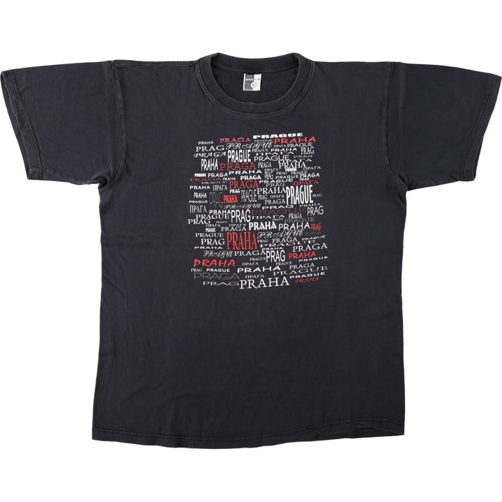 Quality Textile Printed T-Shirt, Men's XL (equivalent) cotton black type Vintage Second Hand