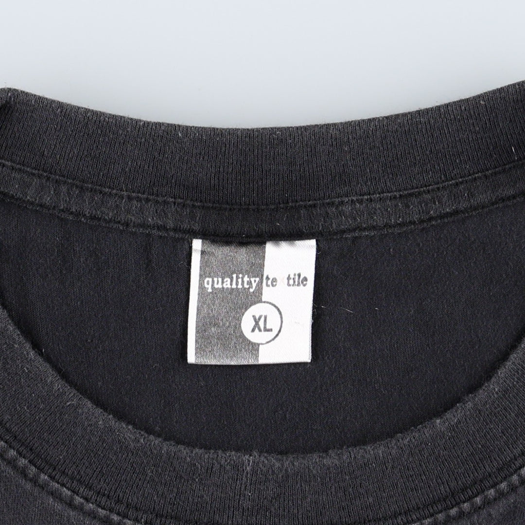 Quality Textile Printed T-Shirt, Men's XL (equivalent) cotton black type Vintage Second Hand