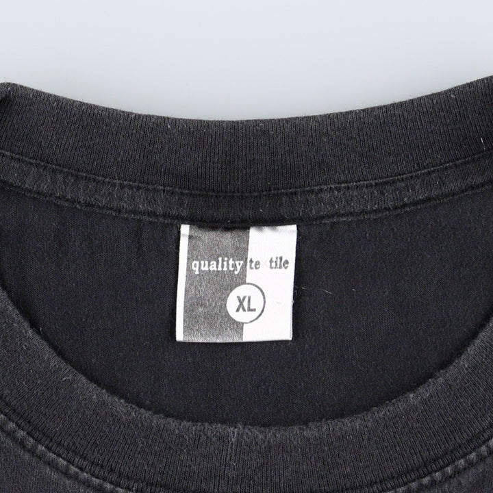 Quality Textile Printed T-Shirt, Men's XL (equivalent) cotton black type Vintage Second Hand