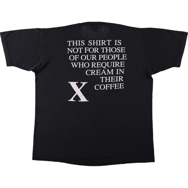 80s-90'S Jerzees Message Print T-Shirt, Made in USA, Men's XL (approx.), Vintage cotton black type Vintage Second Hand