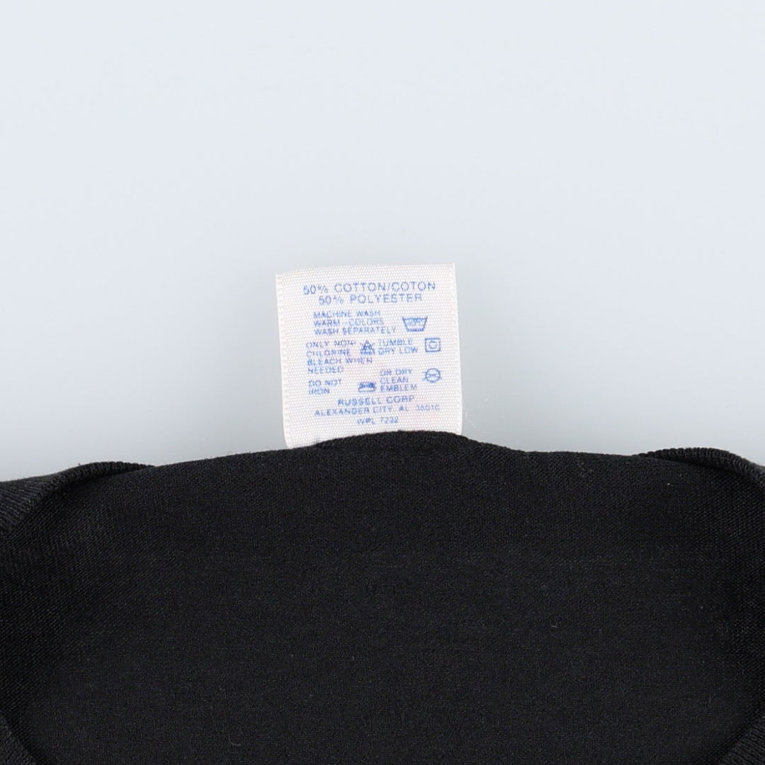 80s-90'S Jerzees Message Print T-Shirt, Made in USA, Men's XL (approx.), Vintage cotton black type Vintage Second Hand