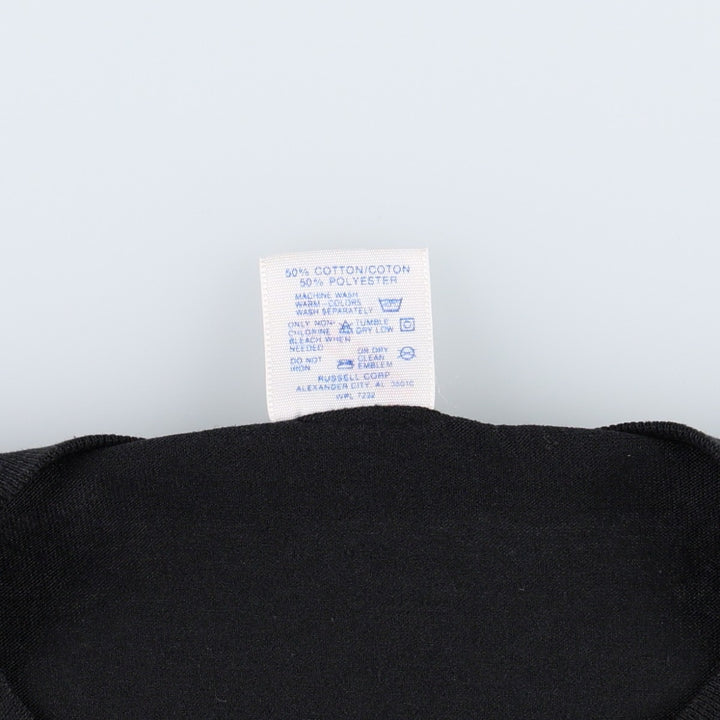 80s-90'S Jerzees Message Print T-Shirt, Made in USA, Men's XL (approx.), Vintage cotton black type Vintage Second Hand