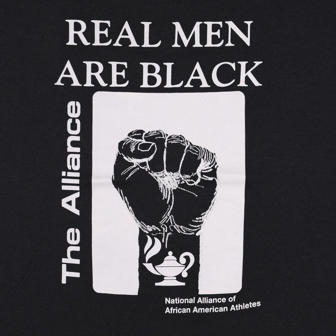 80s-90'S Jerzees Message Print T-Shirt, Made in USA, Men's XL (approx.), Vintage cotton black type Vintage Second Hand