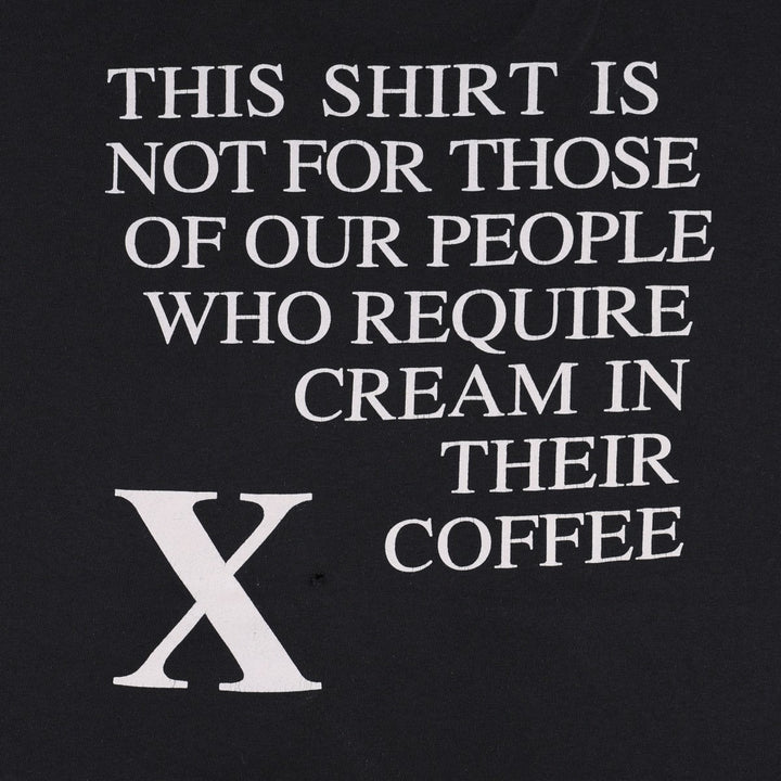 80s-90'S Jerzees Message Print T-Shirt, Made in USA, Men's XL (approx.), Vintage cotton black type Vintage Second Hand