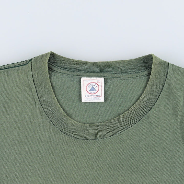 2000'S Delta Lenny and Joe's advertising T-shirt, men's size XL (approx.) cotton green type Vintage Second Hand